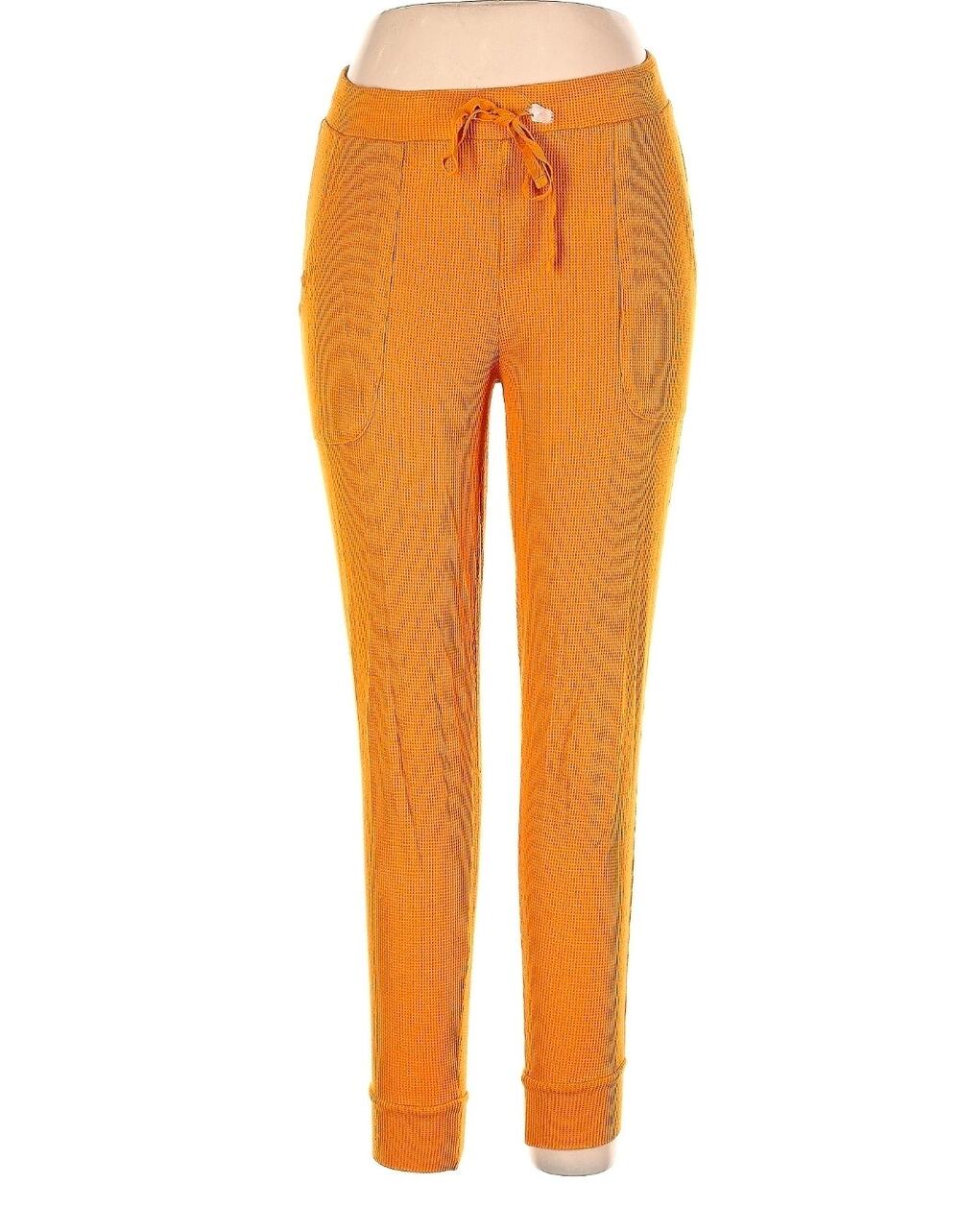 Posh Peanut Bamboo Waffle Jogger Pants Burnt Orange | Women's Large